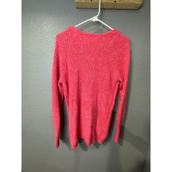 Aeropostale Cable Knit Textured Boyfriend Cardigan Pink S - Picture 4 of 7